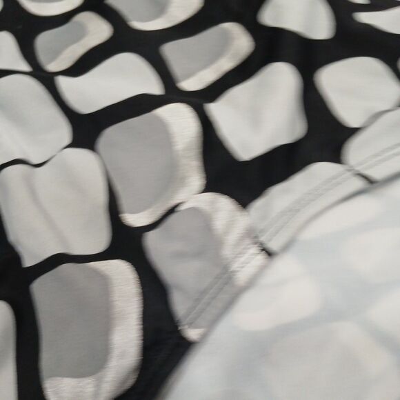 Syke Low Rise Side Tie Bikini Swimsuit Bottom Women size XL Black Silver Print - Picture 4 of 7